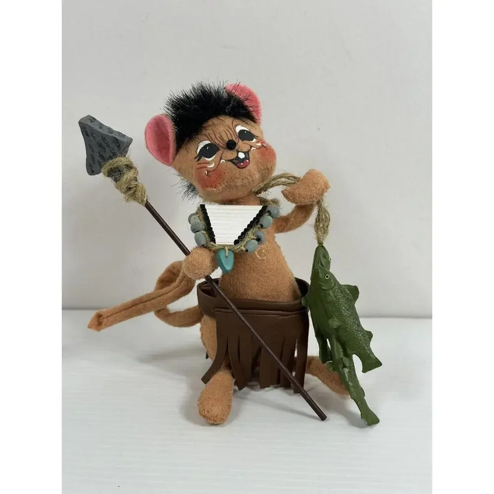 AnnaLee mouse‎ native Indian Fisher fish spear fall 2006 home decor